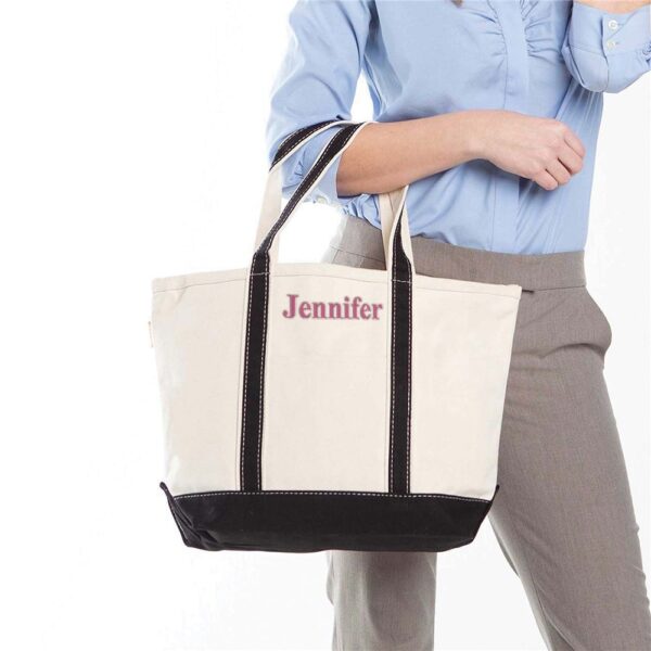 Embroidered Name Classic Tote Bag by Custom 101 Prints - Image 4