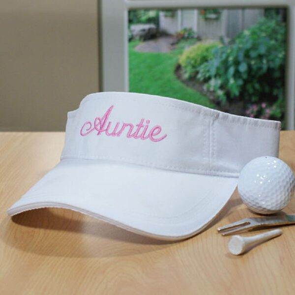 Embroidered Woman's Visor by Custom 101 Prints