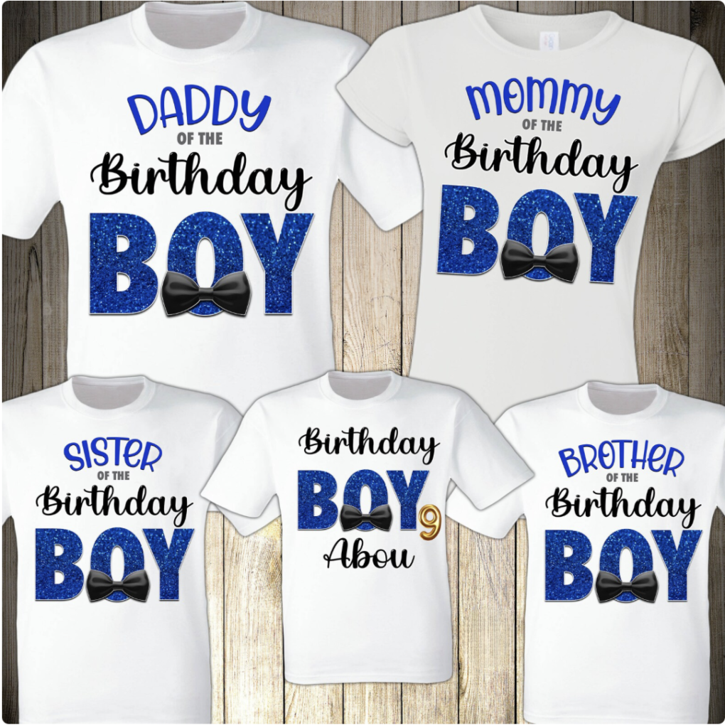 Birthday Boy Family Shirts – Personalized Matching Birthday Outfit for Mom, Dad, and Family – Custom Birthday Shirts for Celebrations