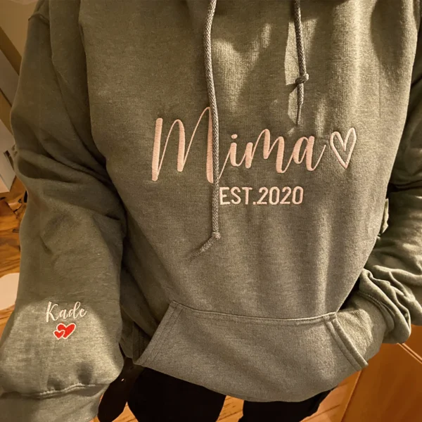 Wrestling Mom Sweatshirt or Hoodie with Embroidered Kids Names on Sleeve by Custom 101 Prints - Image 4